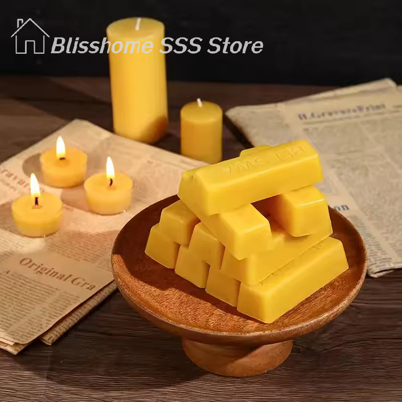 Beeswax Taper Candle - 【S】4/8Pcs Pure Beeswax Blocks, Space-Saving First-Class