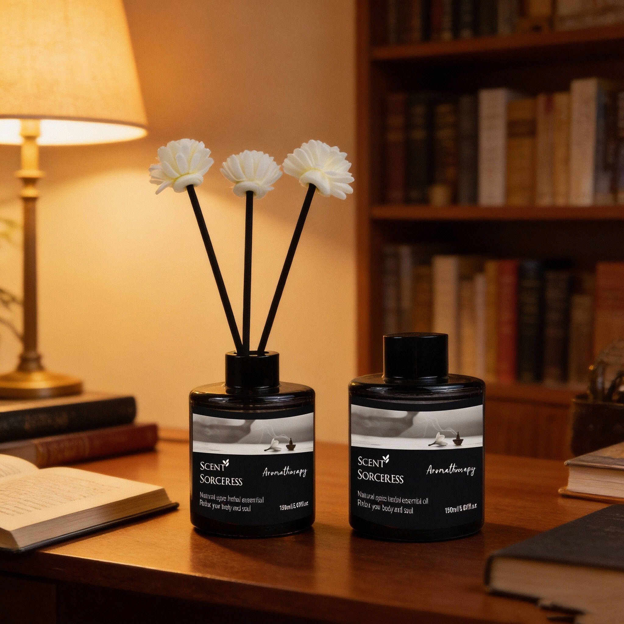 Home Fragrance Diffusers - 150ml Rattan Reed Diffuser Sets Fragrance