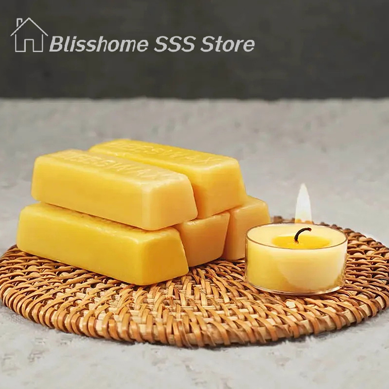 【S】4/8Pcs Pure Beeswax Blocks, - Beeswax Taper Candle incelemesi ve fiyatı