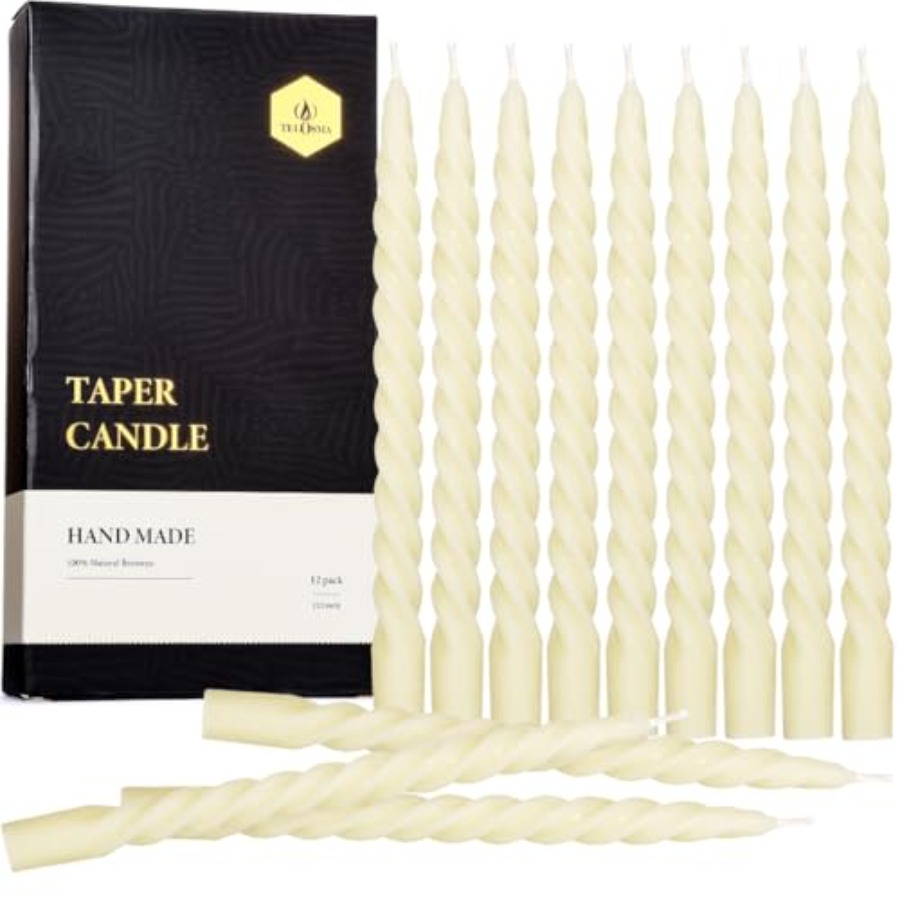 PCS Natural Beeswax Spiral Tap - Beeswax Taper Candle incelemesi ve fiyatı