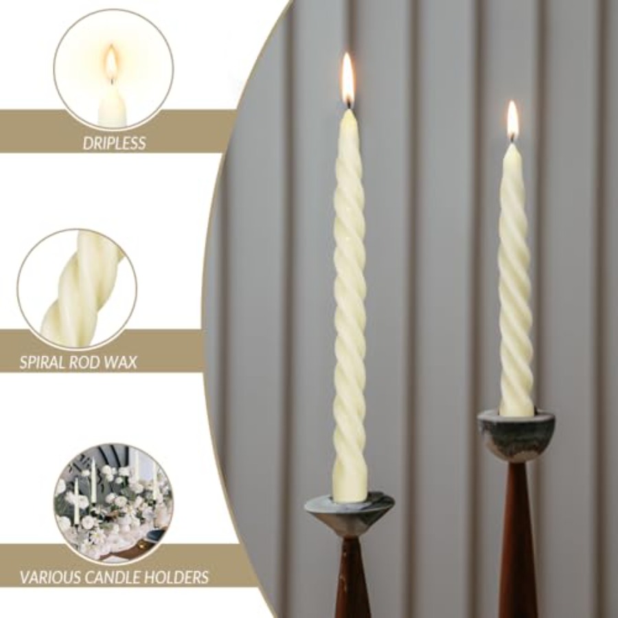 PCS Natural Beeswax Spiral Tap - Beeswax Taper Candle incelemesi ve fiyatı
