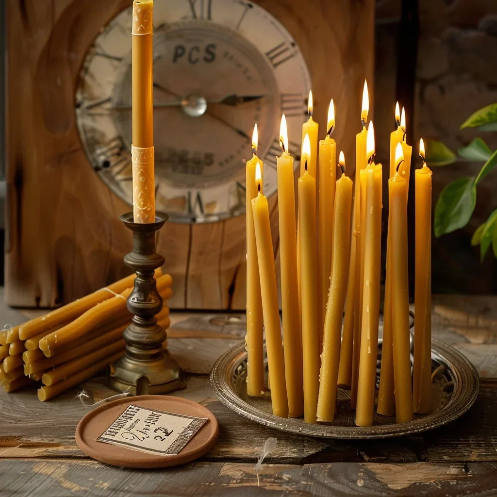 25PCS/1PACK Hanukkah Candle Na - Beeswax Taper Candle incelemesi ve fiyatı