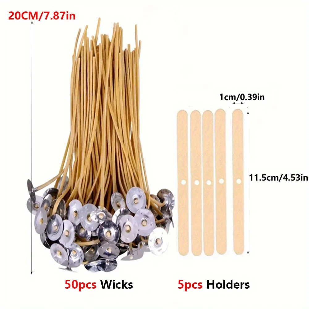 Candle Wicks 50 PCS 8 Inch Hem - Beeswax Taper Candle incelemesi ve fiyatı