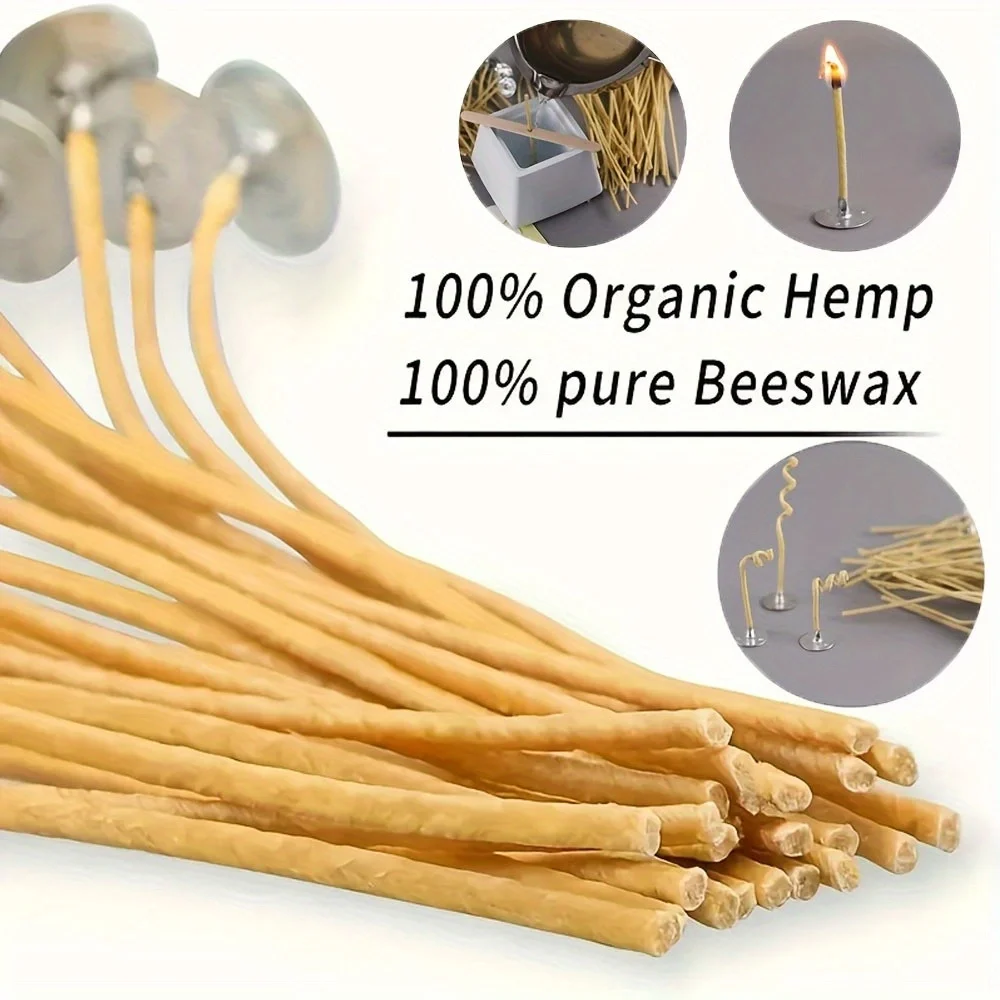 Candle Wicks 50 PCS 8 Inch Hem - Beeswax Taper Candle incelemesi ve fiyatı