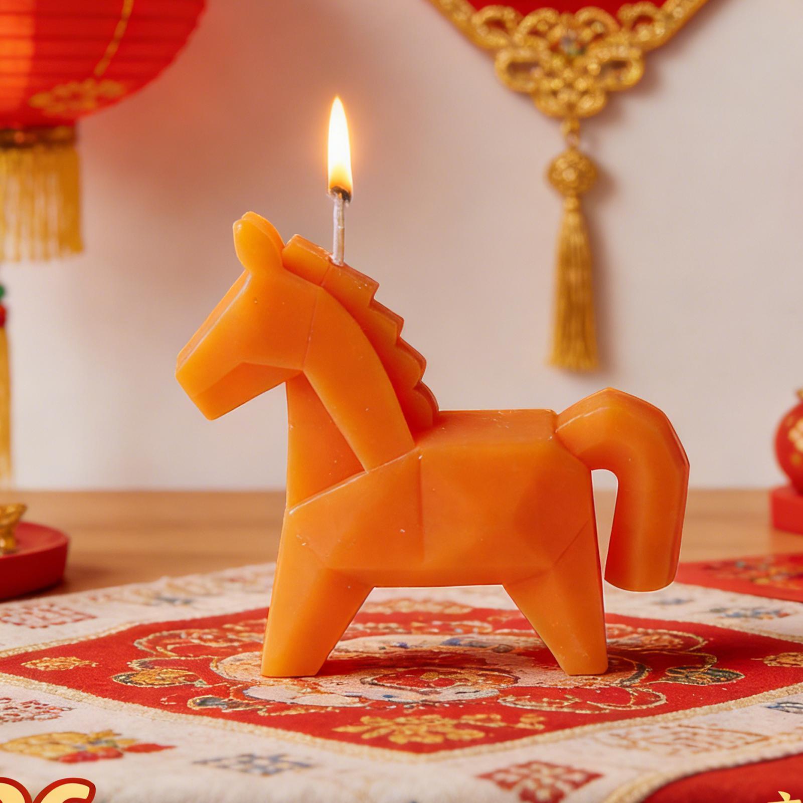 Horse Figure Scented Candle Tr - Beeswax Taper Candle incelemesi ve fiyatı