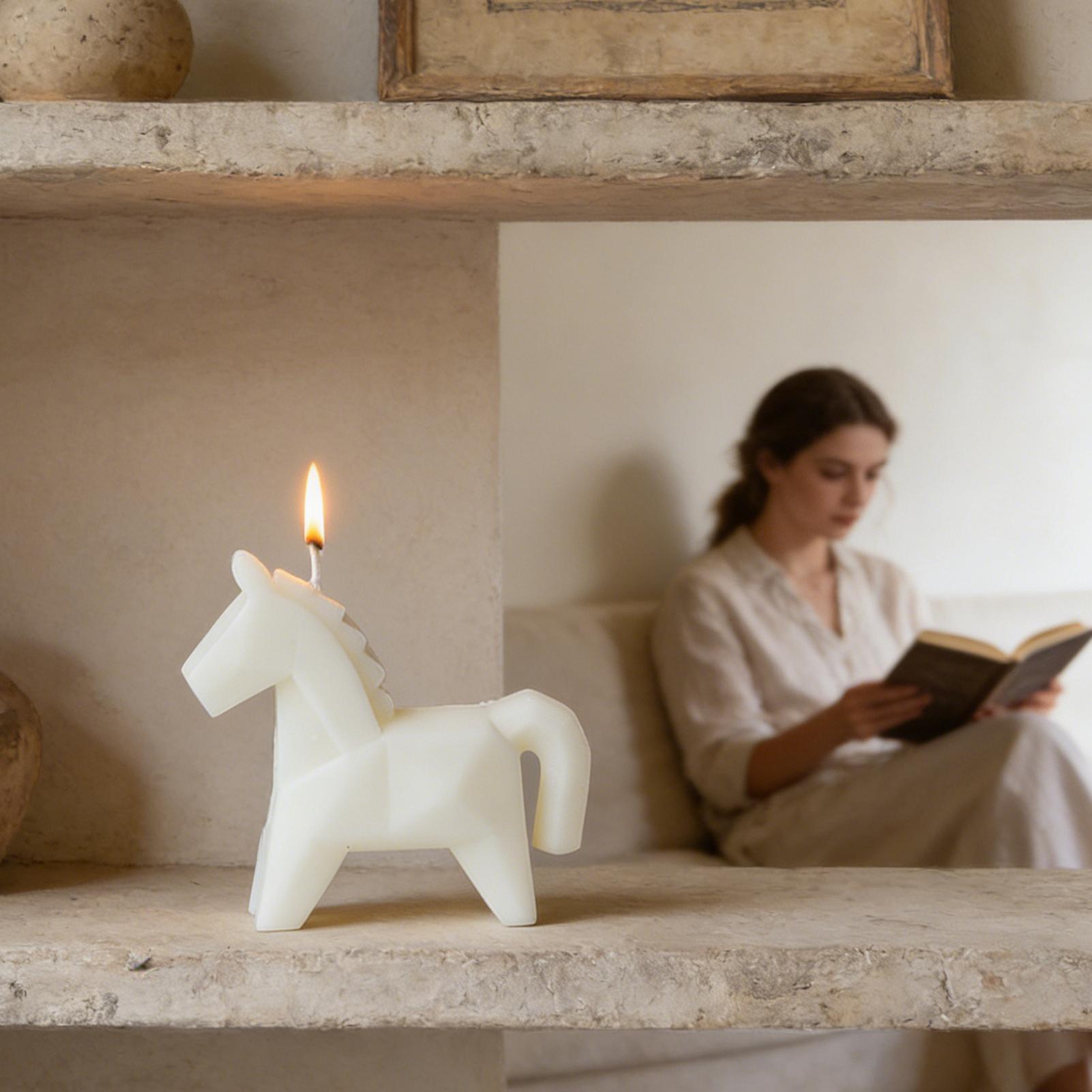 Horse Figure Scented Candle Tr - Beeswax Taper Candle incelemesi ve fiyatı