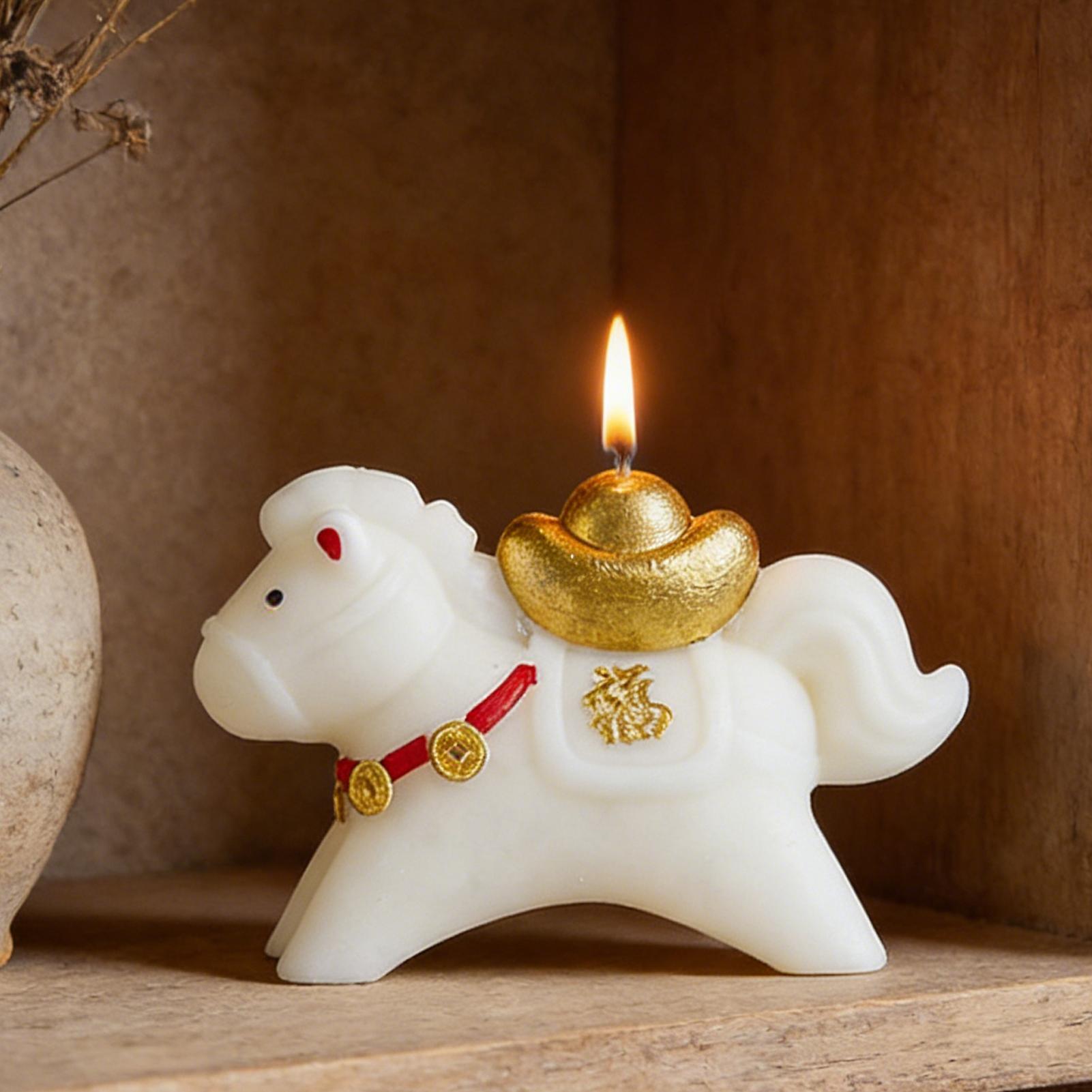 Horse Figure Scented Candle Tr - Beeswax Taper Candle incelemesi ve fiyatı