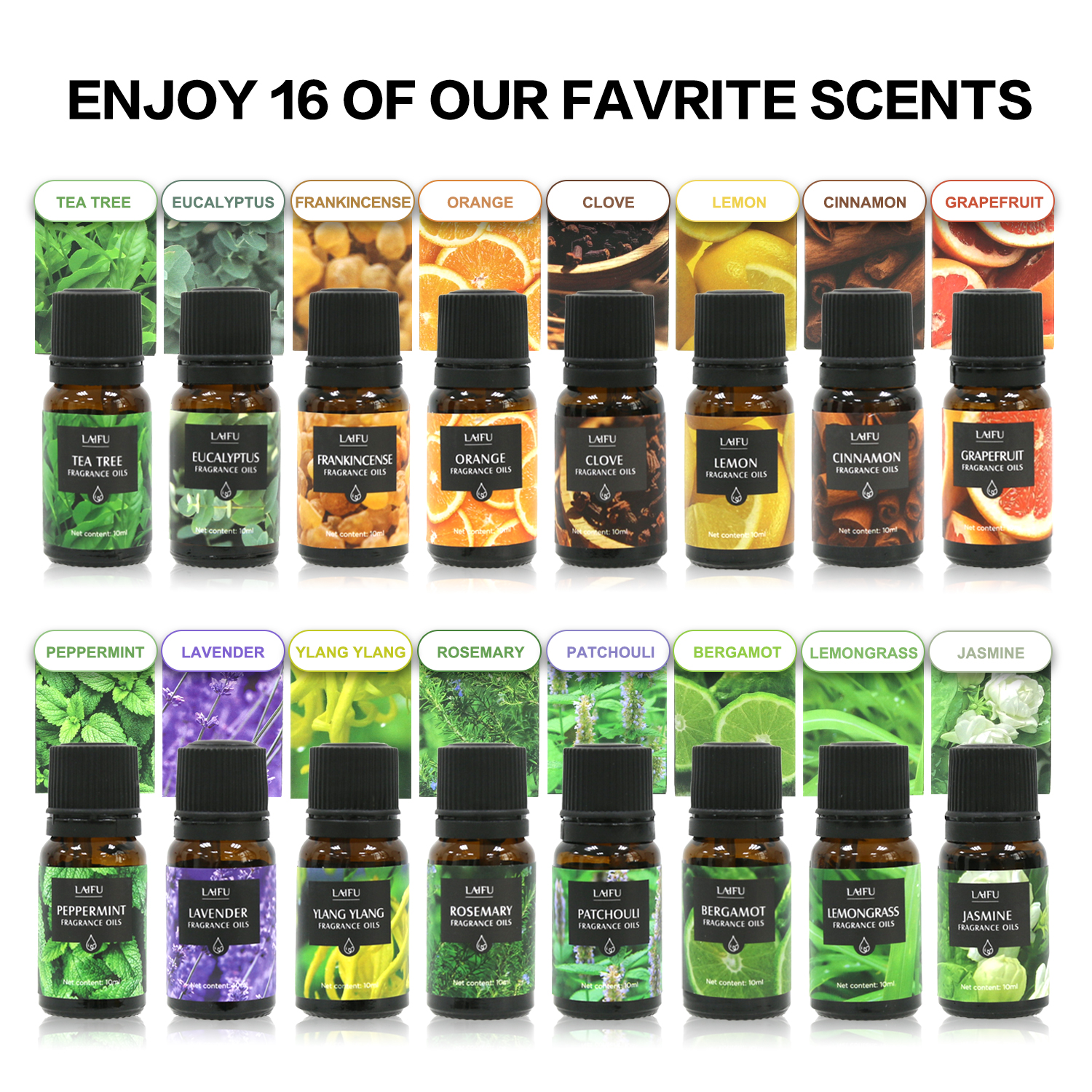 16x10ml Essential Oils Set for - Home Fragrance Products incelemesi ve fiyatı