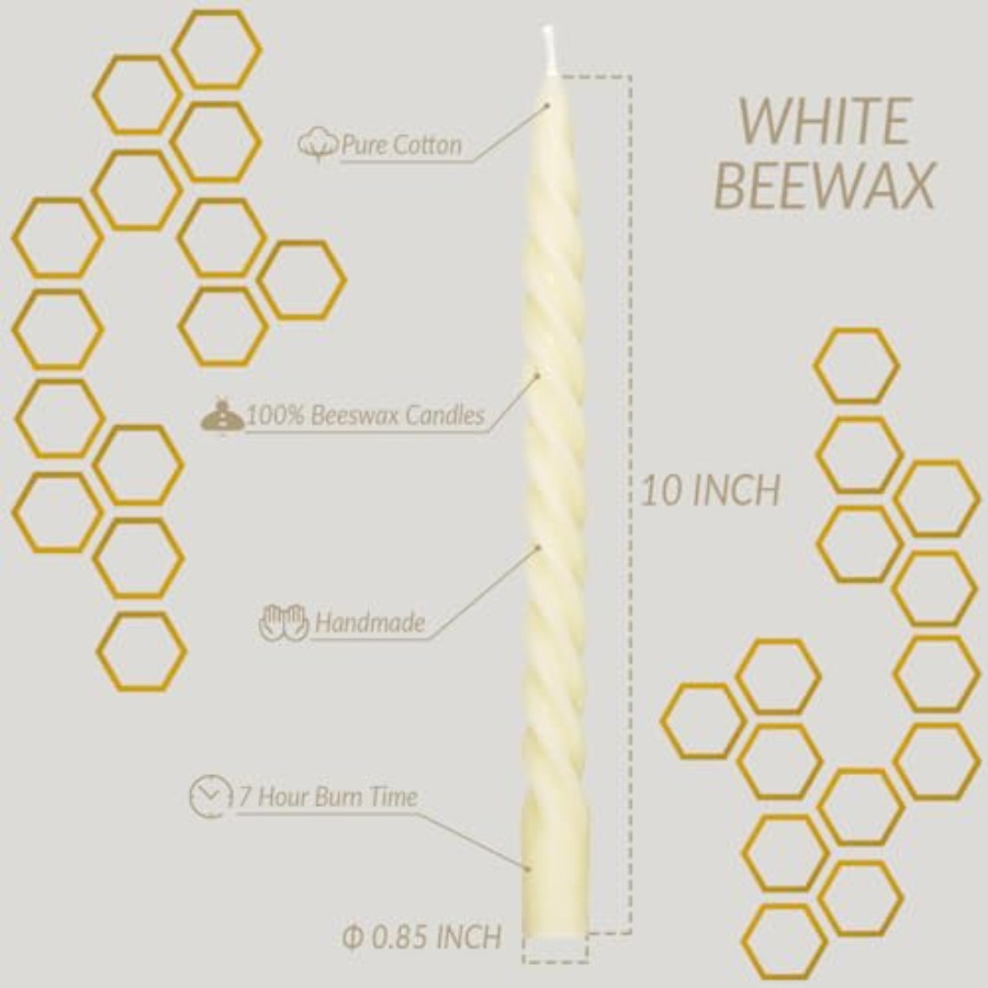 Beeswax Taper Candles Set of 4 - Beeswax Taper Candle incelemesi ve fiyatı