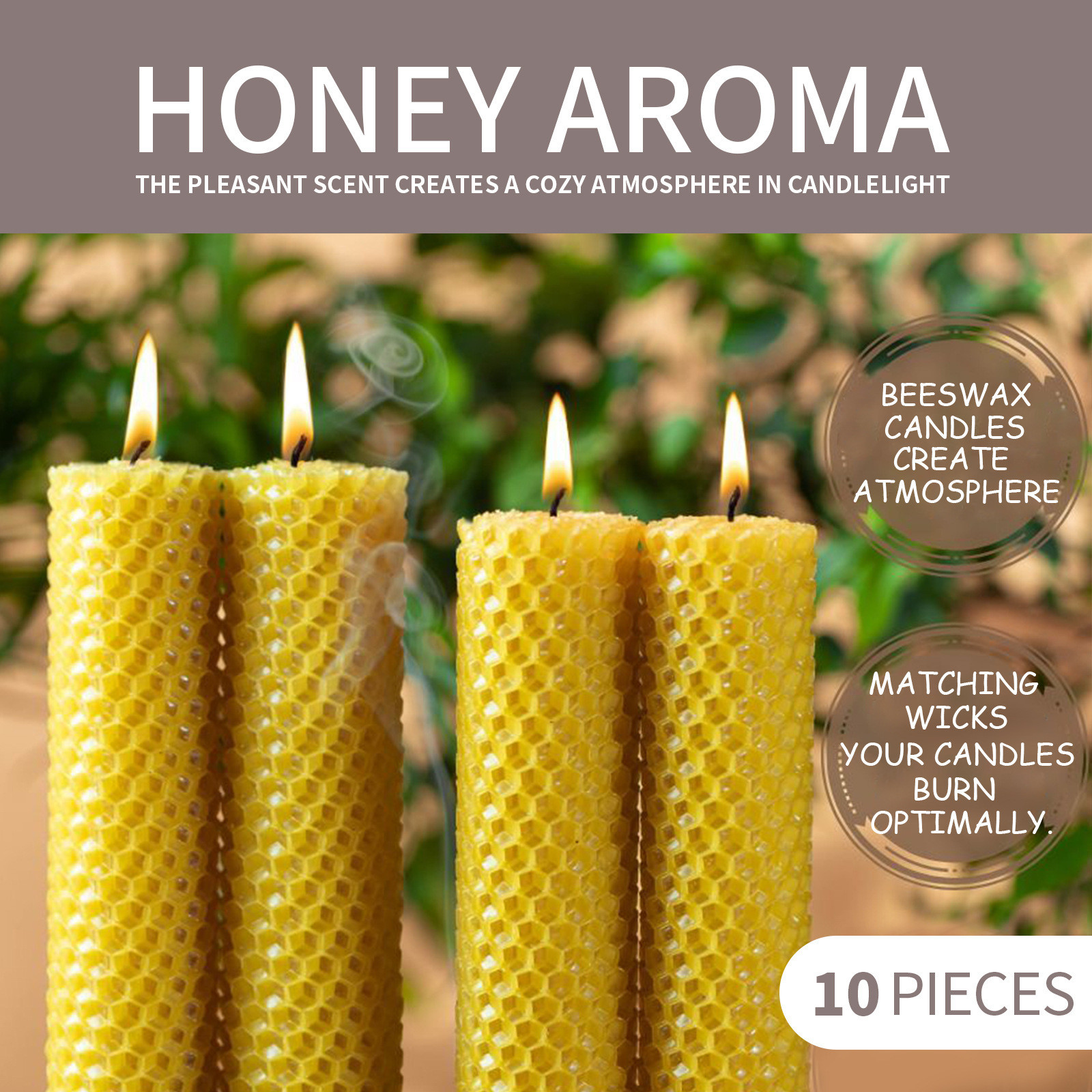 10/20/30pcs Natural Beeswax Sh - Beeswax Taper Candle incelemesi ve fiyatı