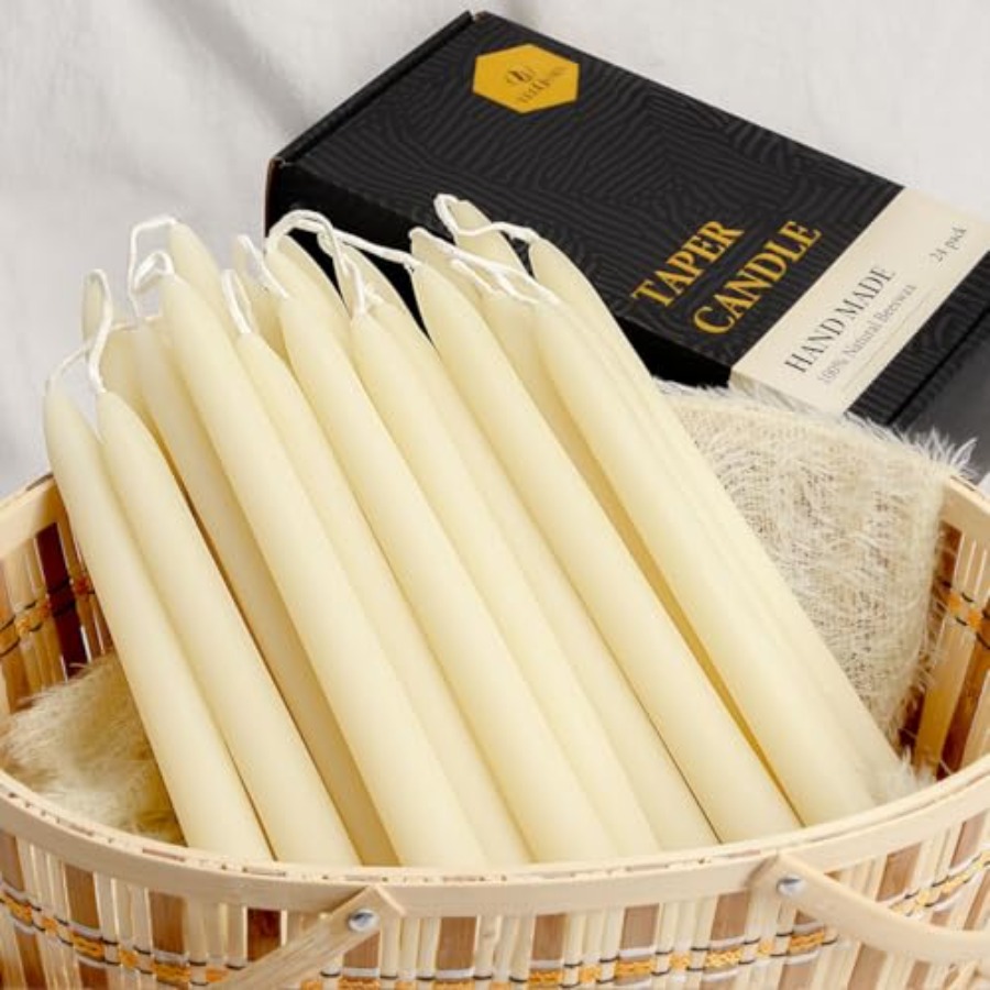 24 Pack Natural Beeswax Taper  - Beeswax Taper Candle incelemesi ve fiyatı