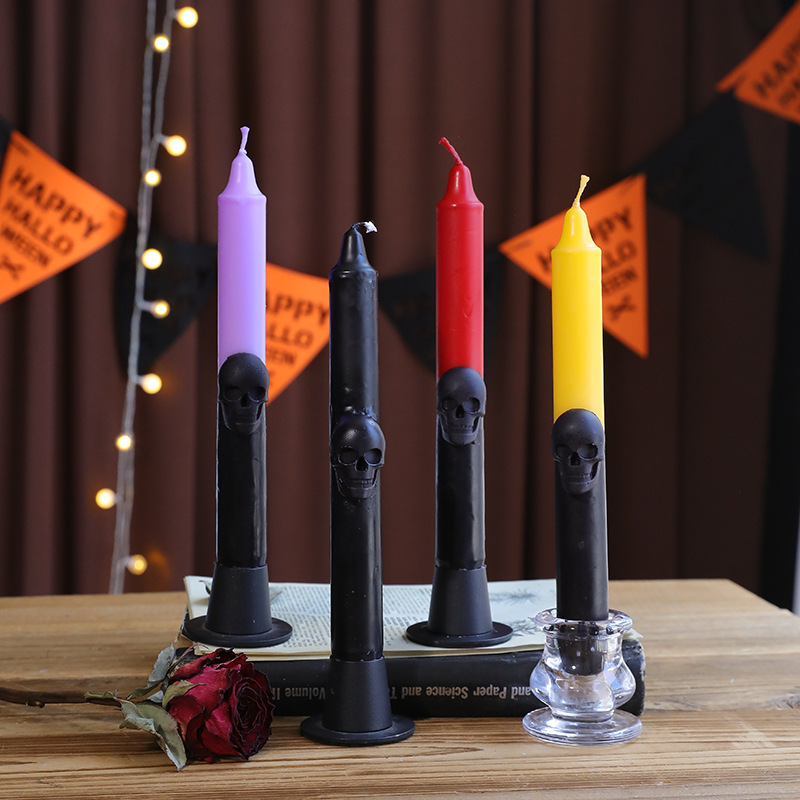 Gothic Skull Taper Candles Aut - Beeswax Taper Candle incelemesi ve fiyatı