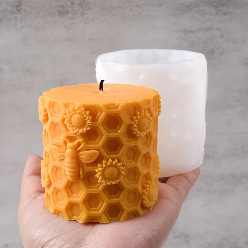 A Top-Quality 3D Bee Honeycomb - Beeswax Taper Candle incelemesi ve fiyatı