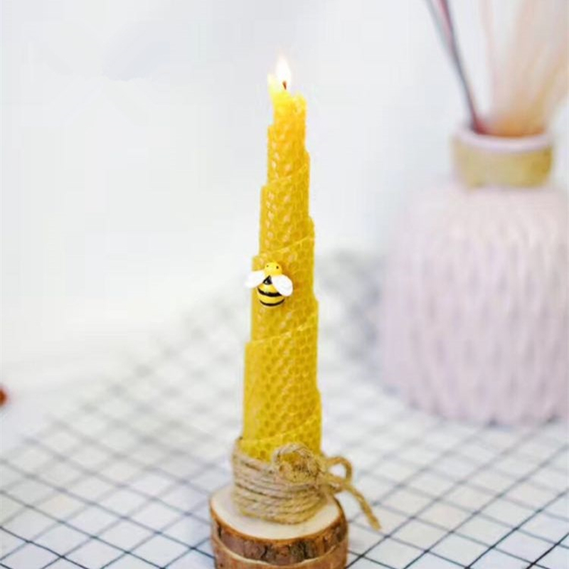 12pcs 15cm*20cm*0.3cm Natural  - Beeswax Taper Candle incelemesi ve fiyatı